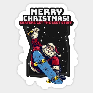 Skaters Santa Sticker